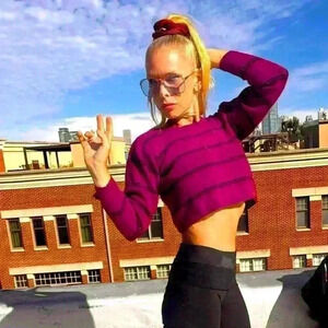 Vintage cropped Christian Dior Galliano cropped chanel sweater wool large